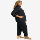 Knit Crepe Winged Collar Set image number null