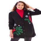 Holiday Button-Front Cardigan image number 0