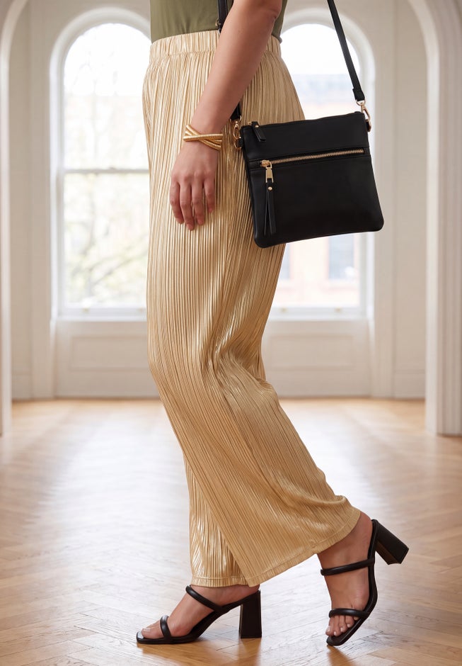 Plisse Wide-Leg Trouser image number 2