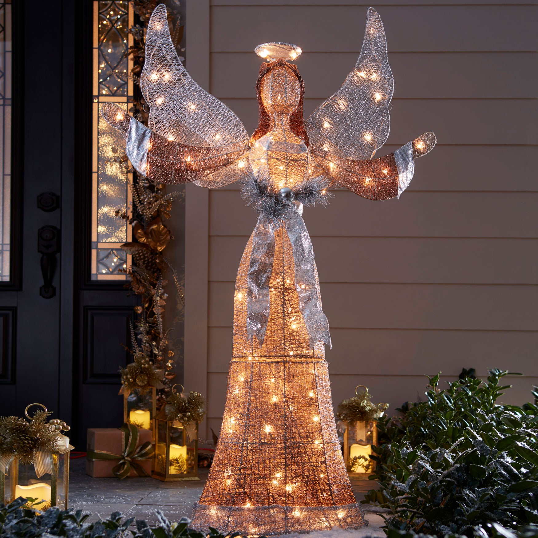 58"H LED Glitter Angel image number 0