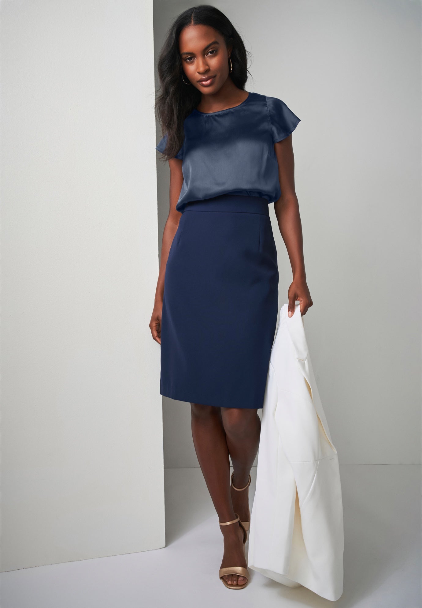 Tummy Control Bi-Stretch Pencil Skirt image number 4