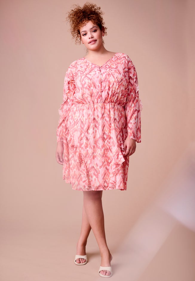 Ruffle Detail Mini Dress image number null