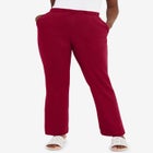 Soft Ease Cotton Knit Straight-Leg Pant image number null