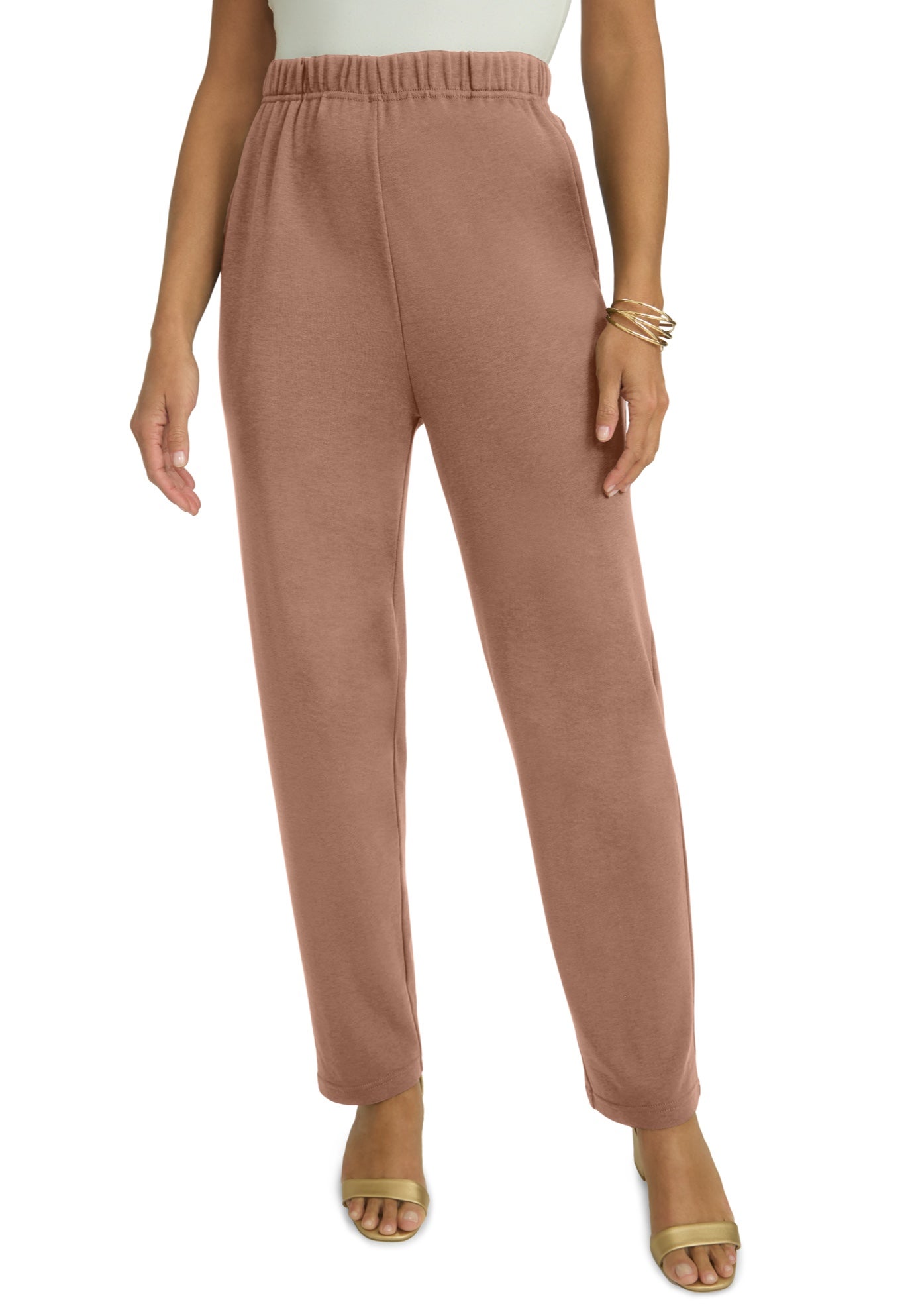 Soft Ease Cotton Knit Straight-Leg Pant image number 0