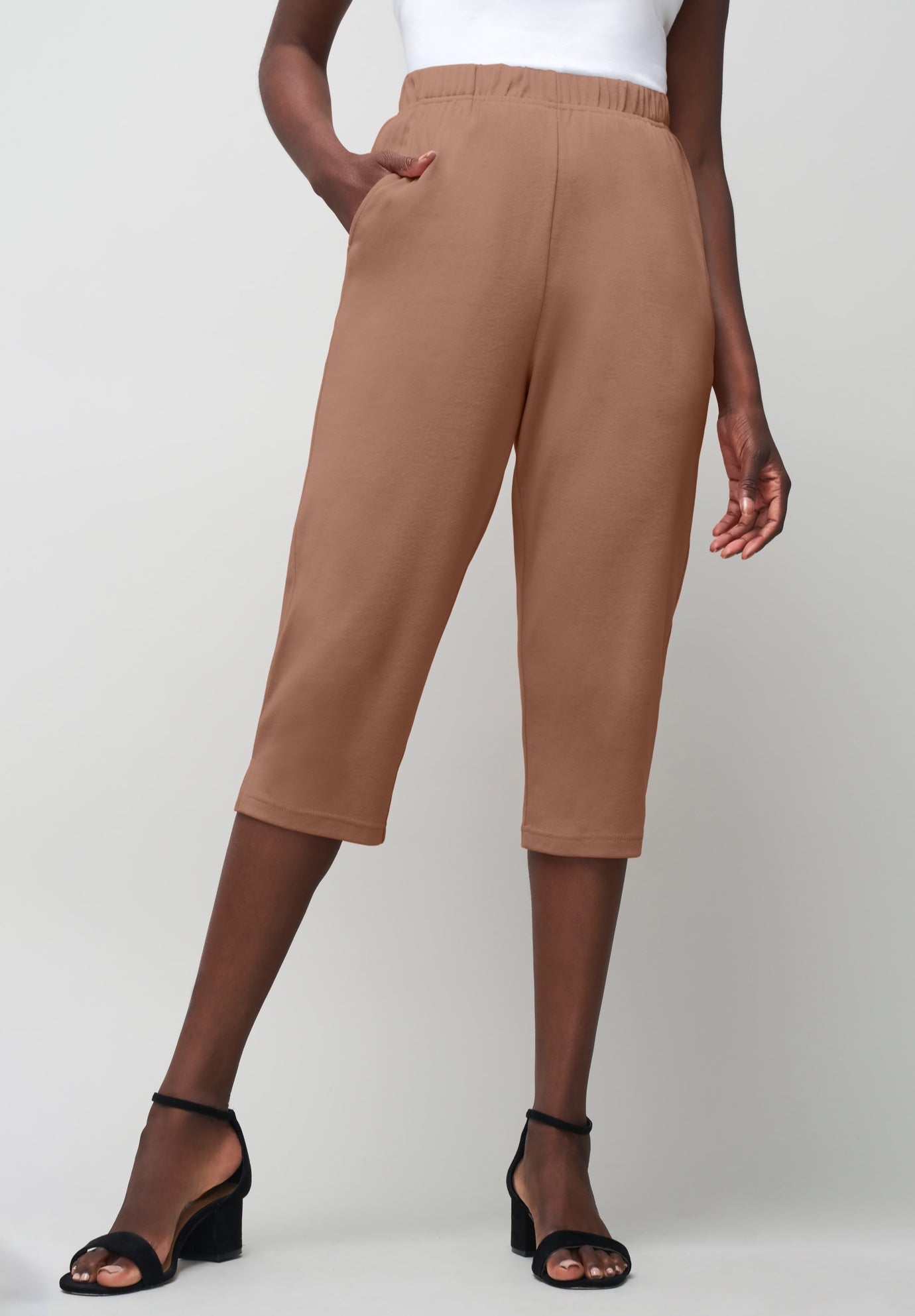 Soft Ease Cotton Knit Capri image number 0