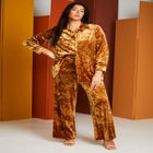 Crushed Velvet Wide-Leg Pant image number 0