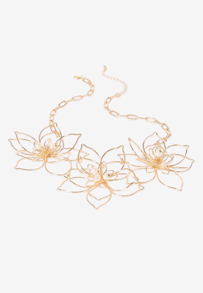Wire Flower Necklace image number 2