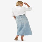 High-Waist 5 Pocket Stretch Denim Maxi Skirt image number null