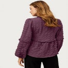 Ruffle Trim V-Neck Babydoll Blouse image number 1
