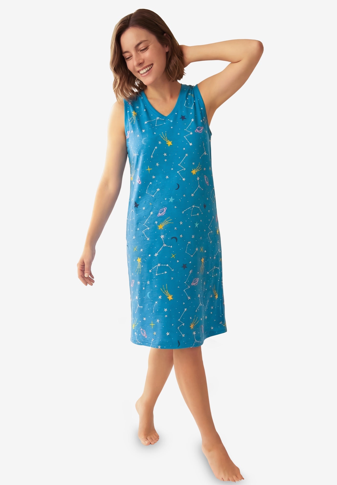 Short Sleeveless Sleepshirt image number 0