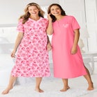 2-Pack Long Henley Sleepshirt  image number null