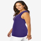 Scoop-Neck Sweater Tank image number null