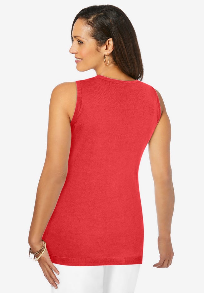 Scoop-Neck Sweater Tank image number 1