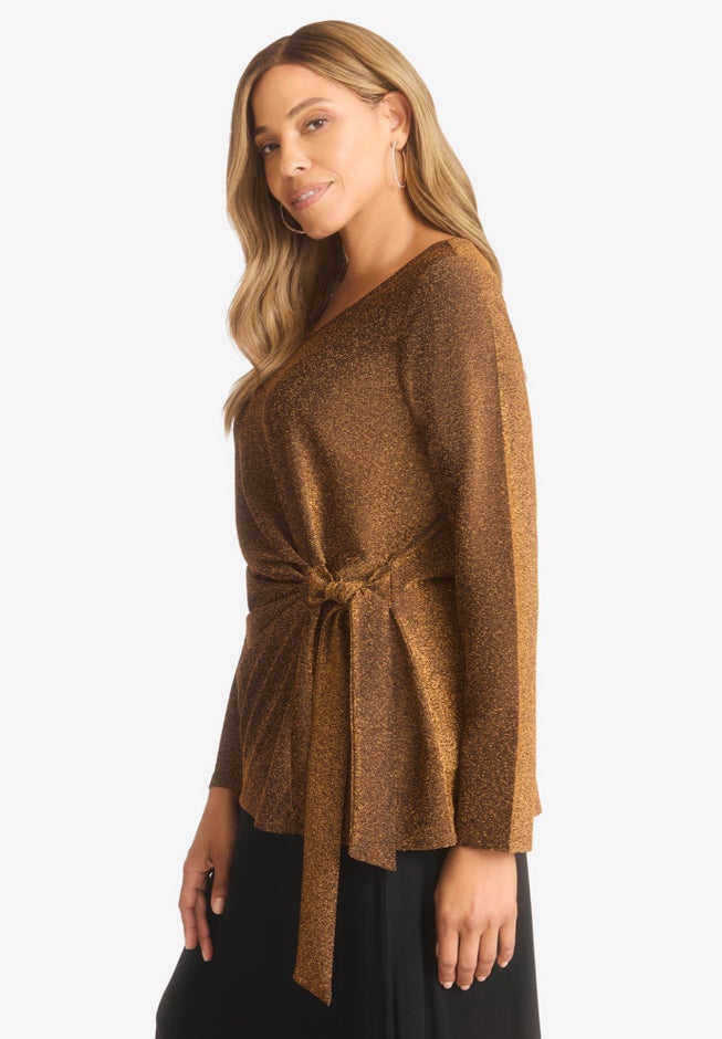 Shimmery Side-Gathered Tunic image number 1