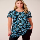 Plus Size Cotton Short Sleeve V-Neck Ultimate Tunic image number null
