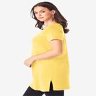 Plus Size Cotton Short Sleeve V-Neck Ultimate Tunic image number null