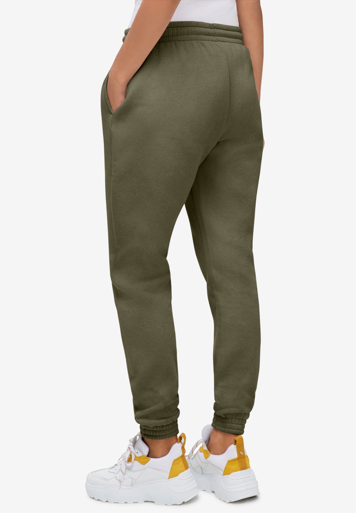 Drawstring Waist Fleece Sweatpants image number 1
