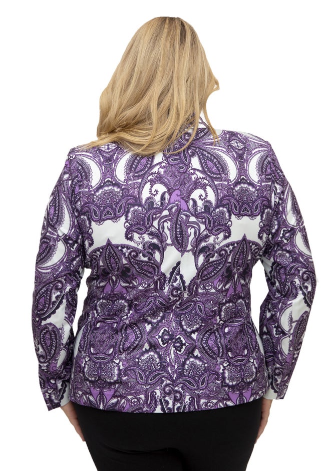 Crepe Print Blazer image number null