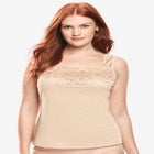 Silky Lace-Trimmed Camisole image number null