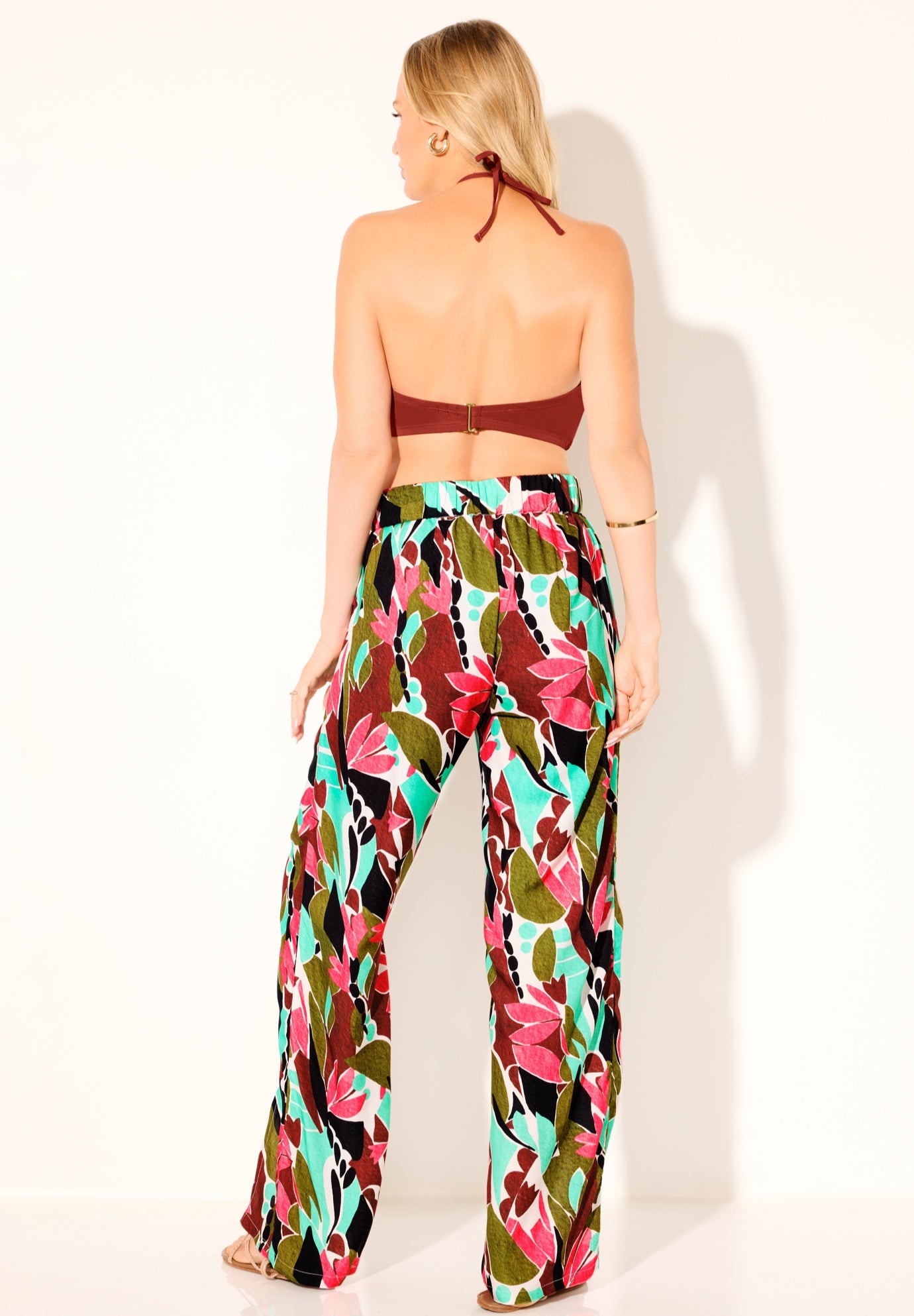 Elastic Waist Lounge Cover Up Pant image number 1