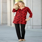 Plus Size Straight Leg Soft Knit Pull On Pant image number null