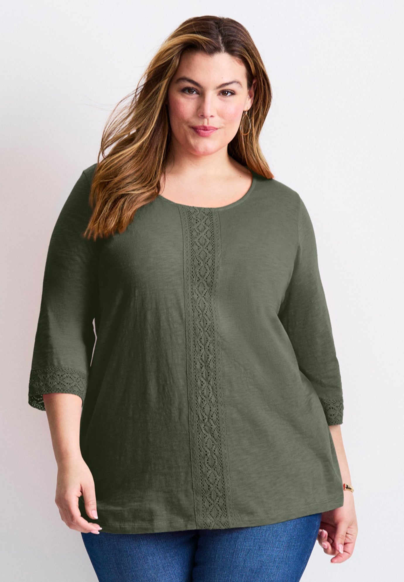 Crochet Trim Tunic image number 0