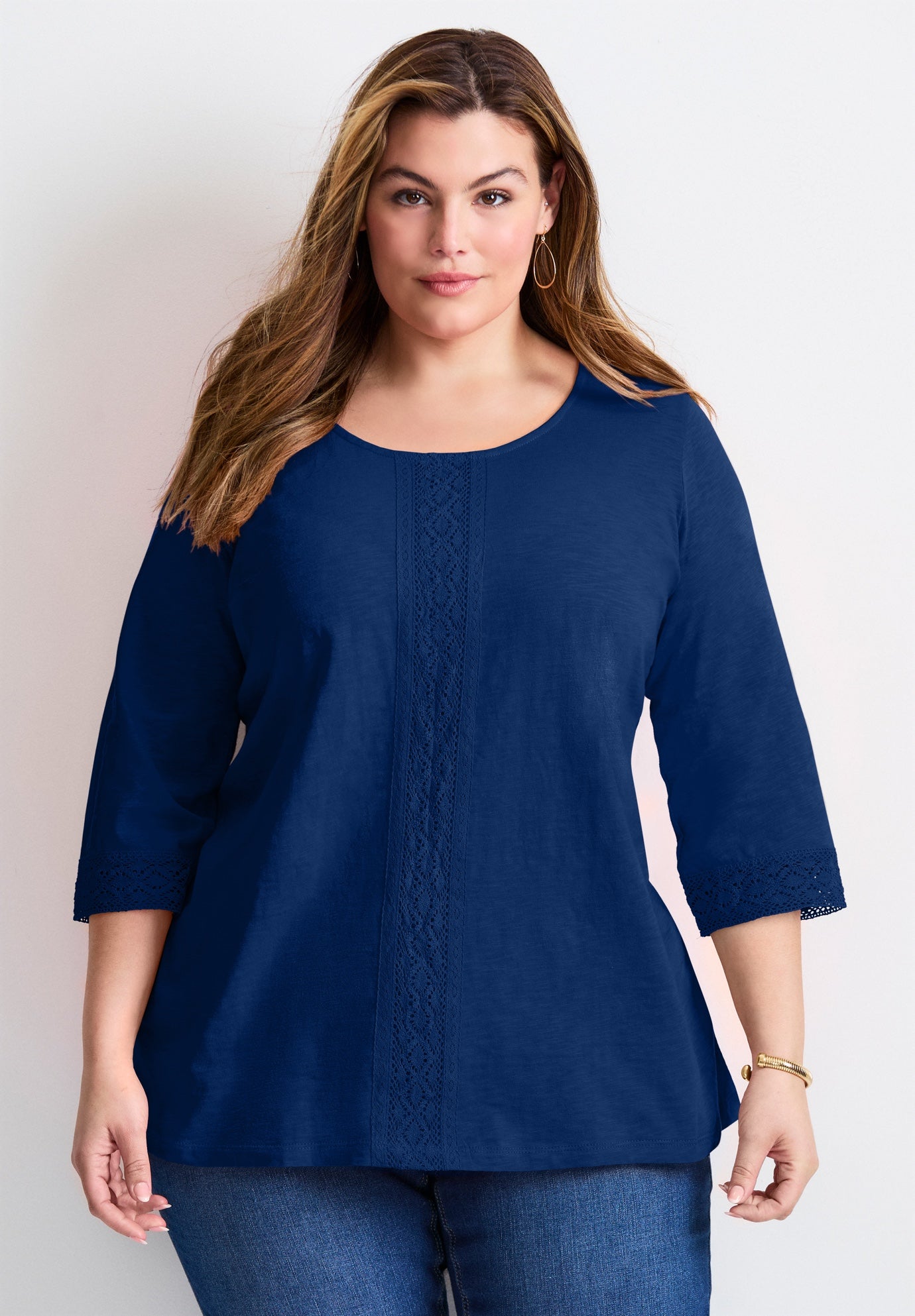 Crochet Trim Tunic image number 0