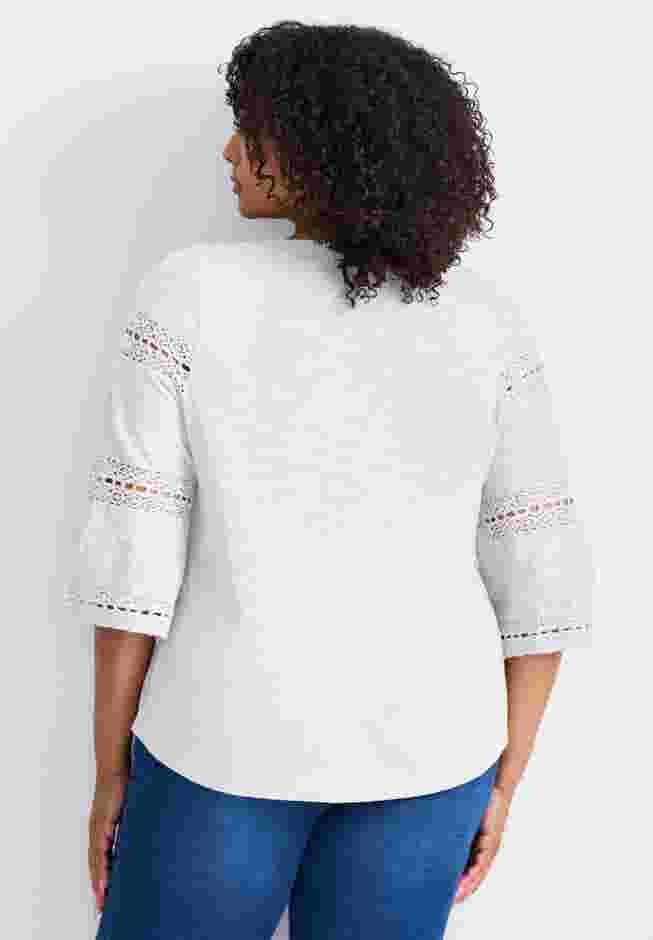 Eyelet Trim Tee image number 3