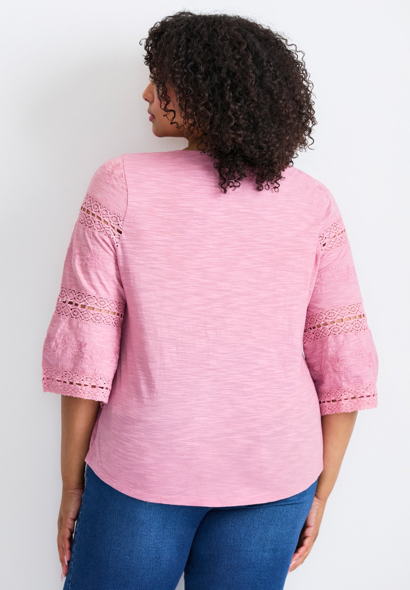 Eyelet Trim Tee image number 2