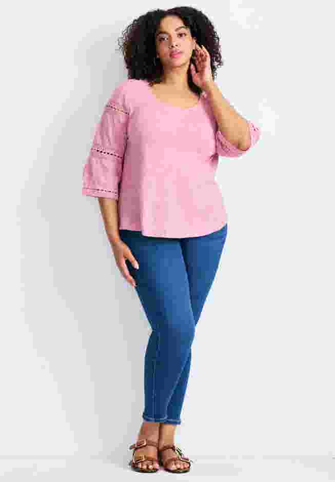 Eyelet Trim Tee image number 1