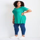 Button Detail Tunic Tee image number null