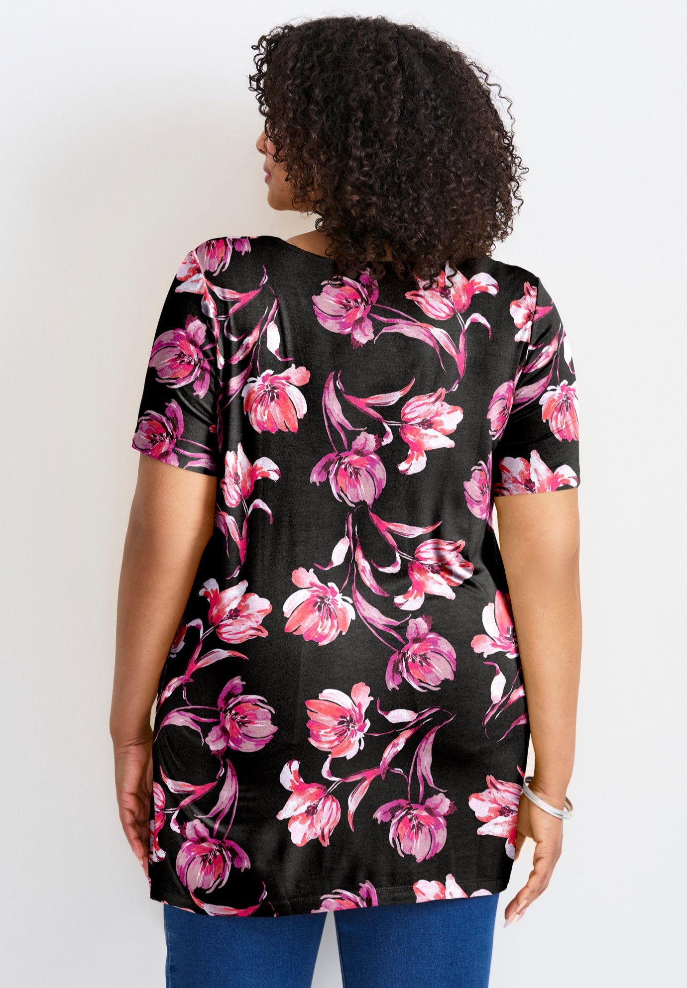 Button Detail Tunic Tee image number 2