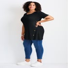 Button Detail Tunic Tee image number null