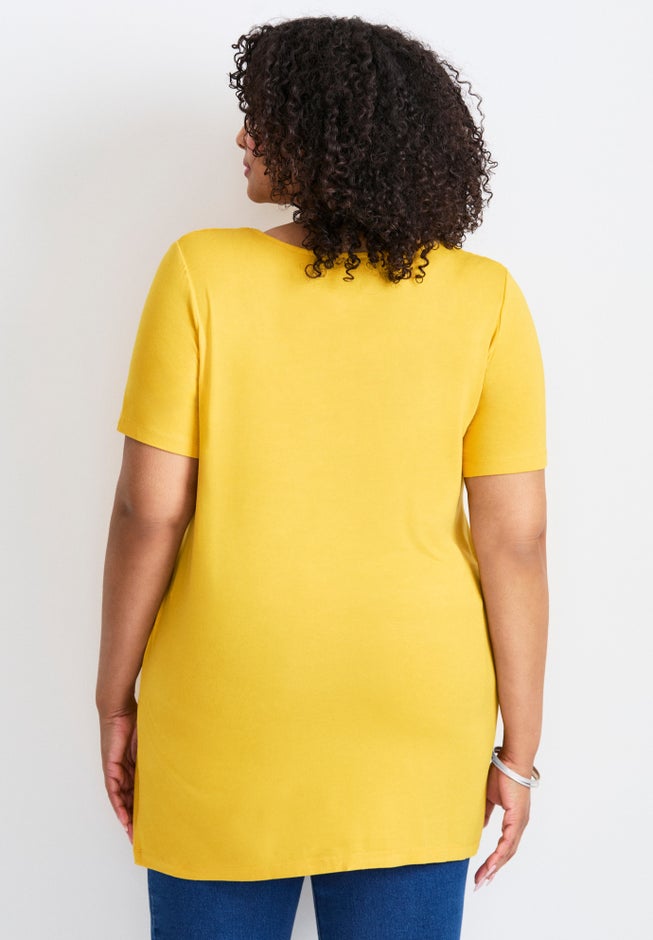 Button Detail Tunic Tee image number 2