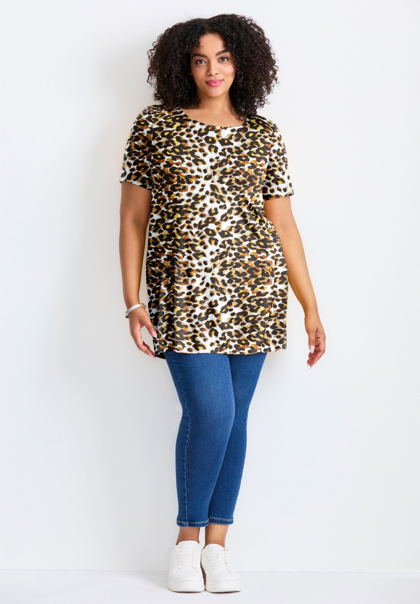 Button Detail Tunic Tee image number 0