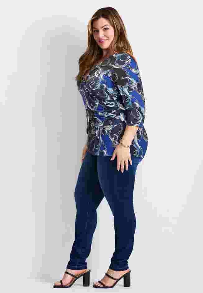 Side Ruched Faux Wrap Top image number 3