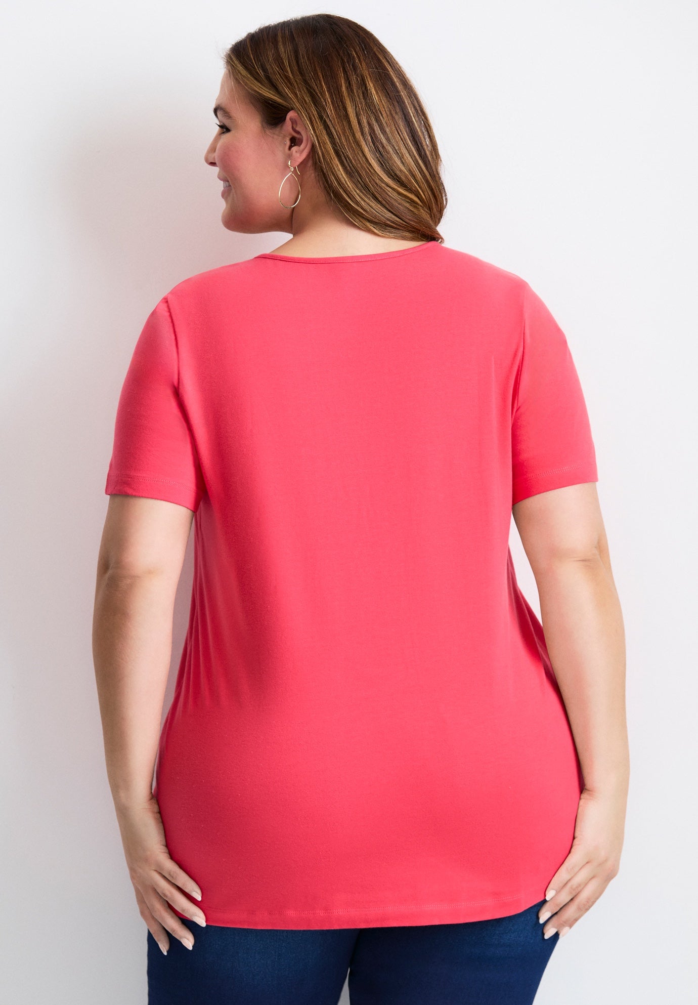 Triple Keyhole Short Sleeve Tee image number 1