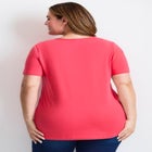 Triple Keyhole Short Sleeve Tee image number null