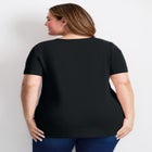 Triple Keyhole Short Sleeve Tee image number null