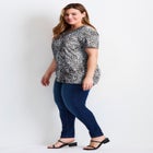 Triple Keyhole Short Sleeve Tee image number null