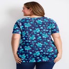 Triple Keyhole Short Sleeve Tee image number null