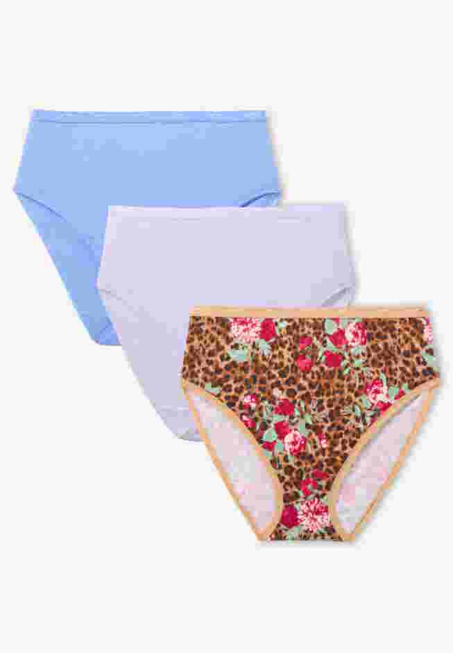 Hi-Cut Cotton/Spandex Panty 3-Pack image number 0