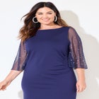 Ponte Knit Pencil Dress image number 3