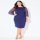 Ponte Knit Pencil Dress image number 0