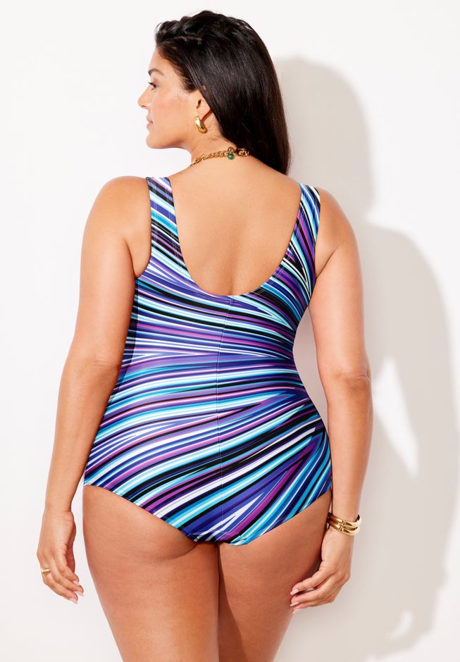 Sarong Front One Piece Swimsuit image number 5