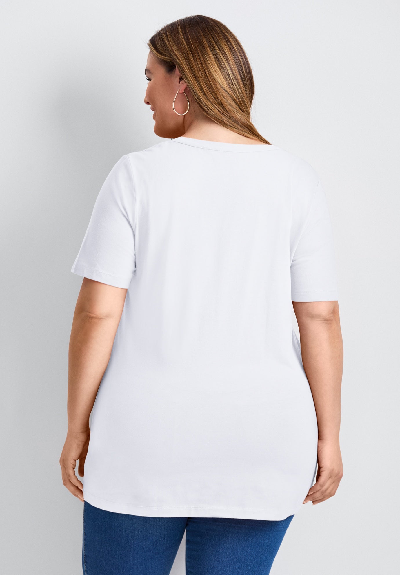Short Sleeve Henley Tunic image number 2