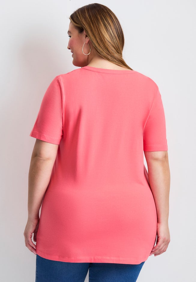 Short Sleeve Henley Tunic image number 2