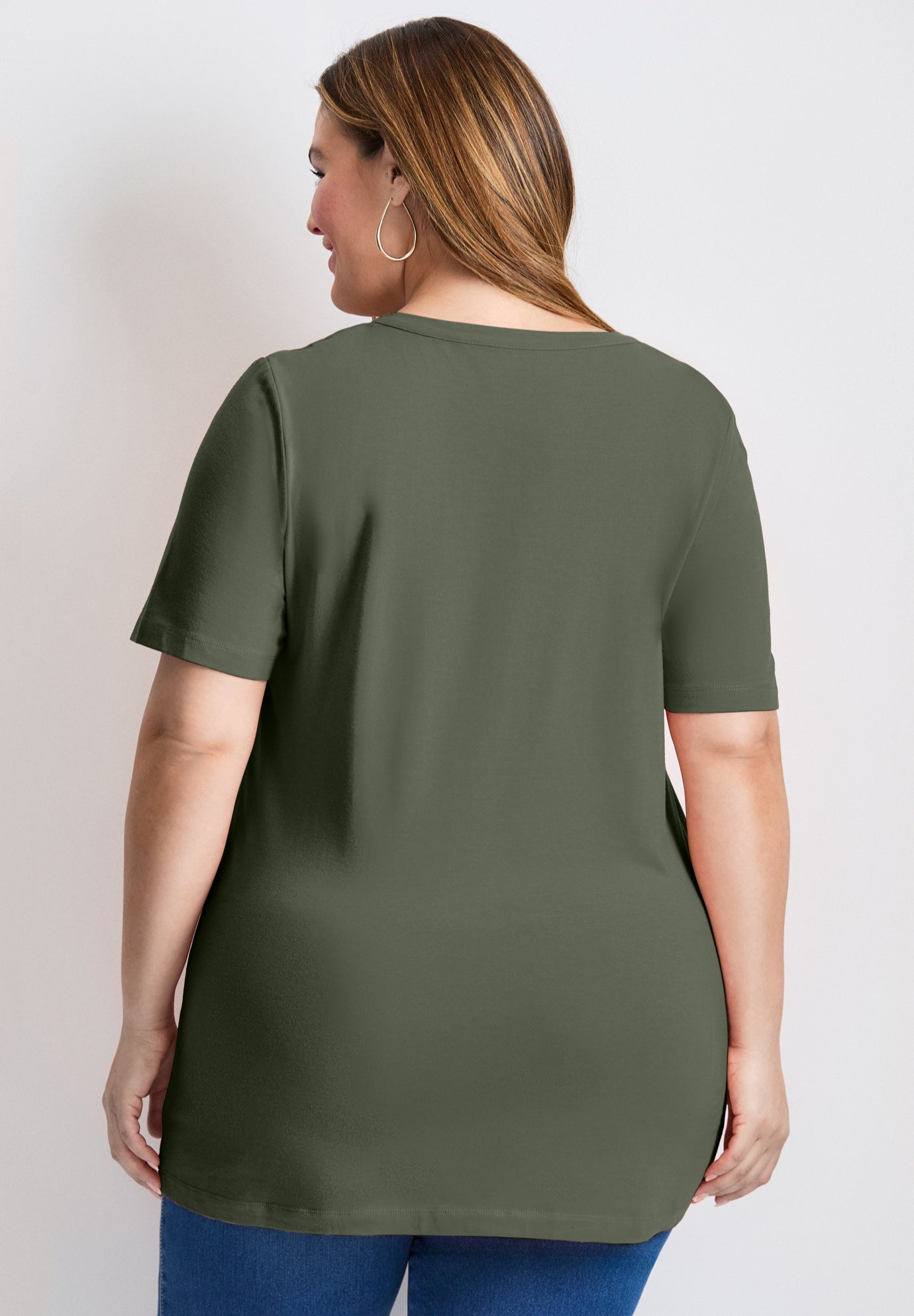 Short Sleeve Henley Tunic image number 2