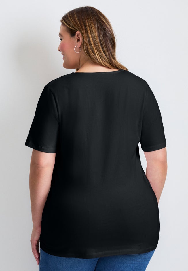 Lacing Detail Tunic Tee image number 2