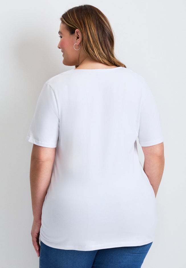 Lacing Detail Tunic Tee image number 2